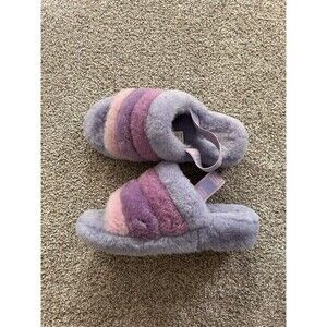 UGG WOMEN'S FLUFF YEAH SLIDE 1097169 SIZE 8 , AUTHENTIC CORNFLOWER  Purple